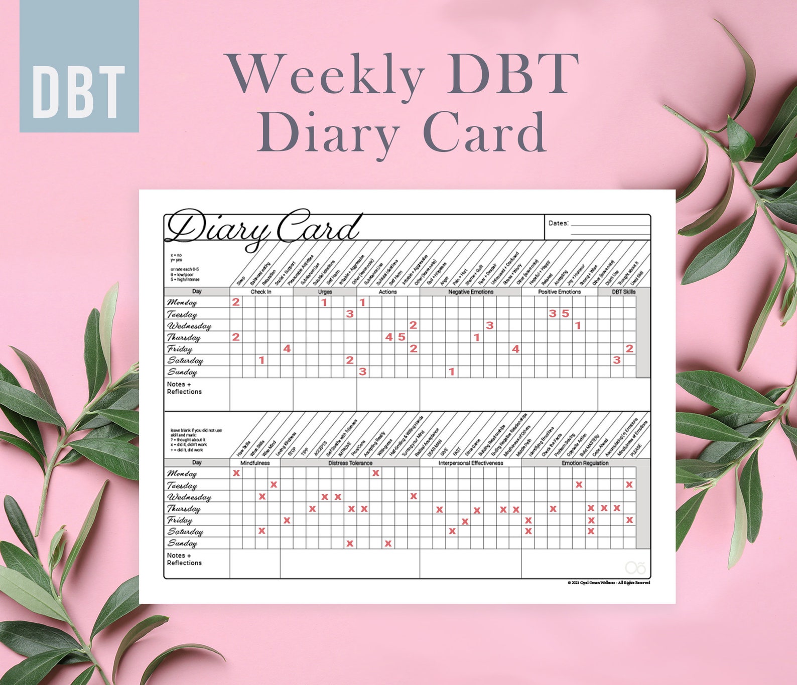 dbt-diary-card-weekly-tracker-printable-instant-download-etsy