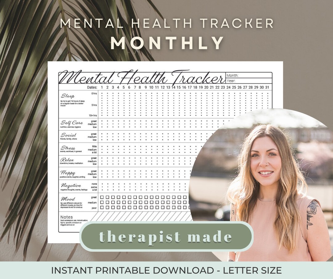Mental Health Tracker Printable/instant Download - Etsy Australia