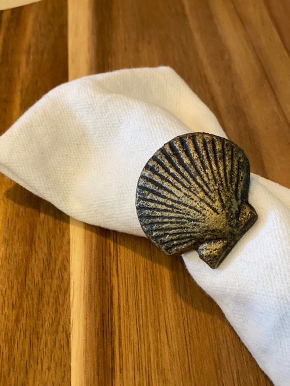 Set of 6 Seashell Napkin Ring Dining decorations beach Etsy