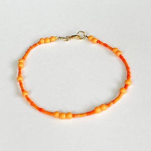 Beaded orange bracelet