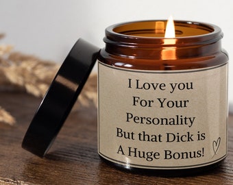 I Love your personality-boyfriend gift-Adult humour-couples candle-Funny gift-gift for him-husband gift-gag gift candle-gift for boyfriend