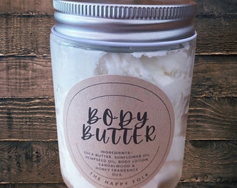 Organic Body Butter-Handmade Body Butter-Shea Body Butter-Whipped Body Butter-essential oils skincare-Natural skincare-Self Care-Moisturiser