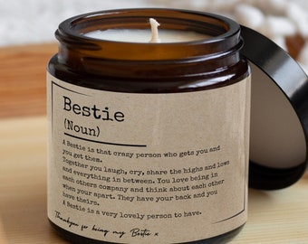 Bestie Dictionary Definiton Candle-Bestie Candle-Bestie Gift-Message Candle-Dictionary definiton candlegift for friendfriendship gift-candle