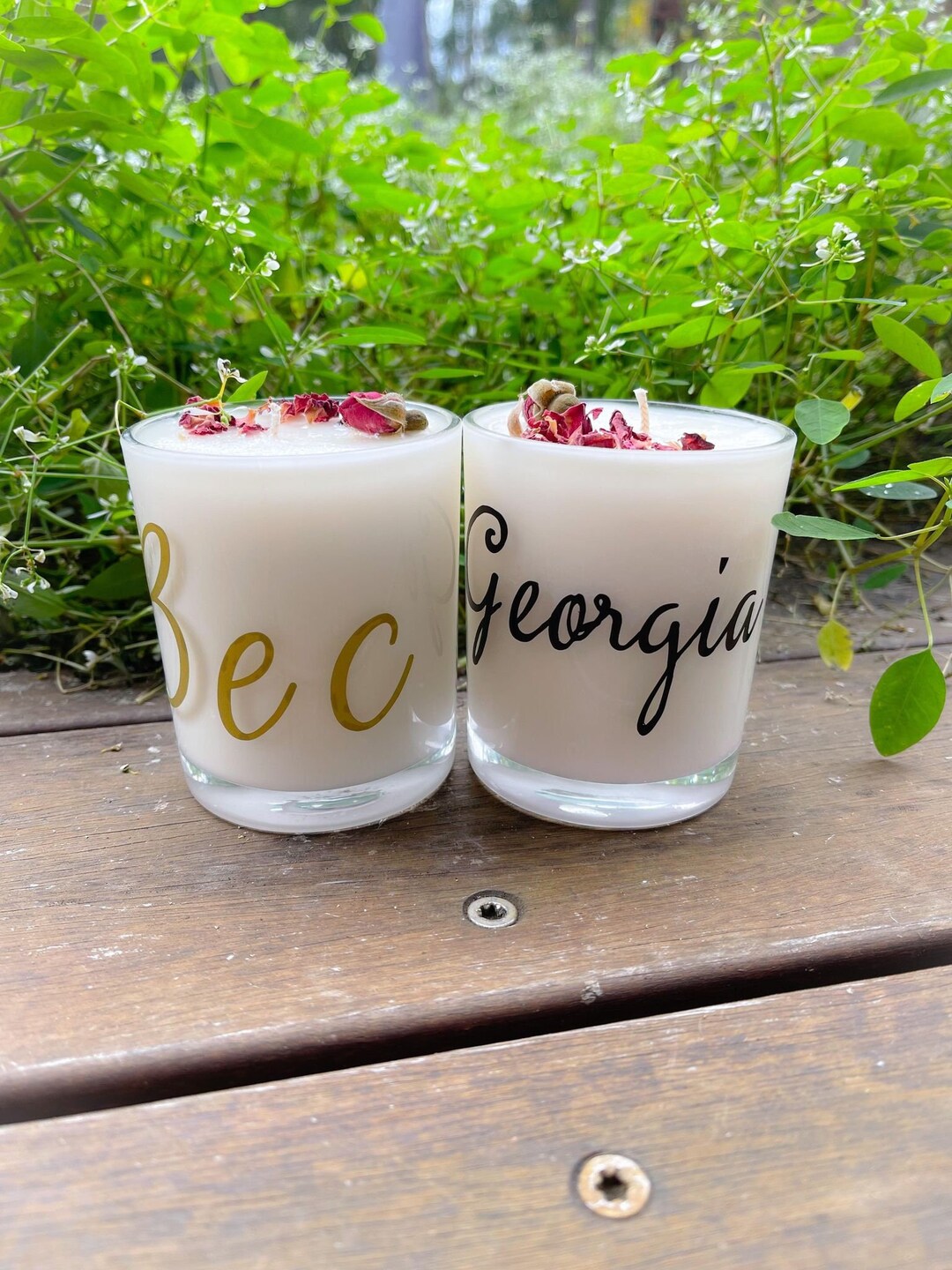 Personalised Name Candlesname Candlespersonal Candlessoy Etsy