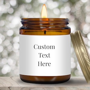 Custom candle, Blank label candle, Soy candle, Personalised gift, Create your own candle label, custom gift,personalised candle,message gift