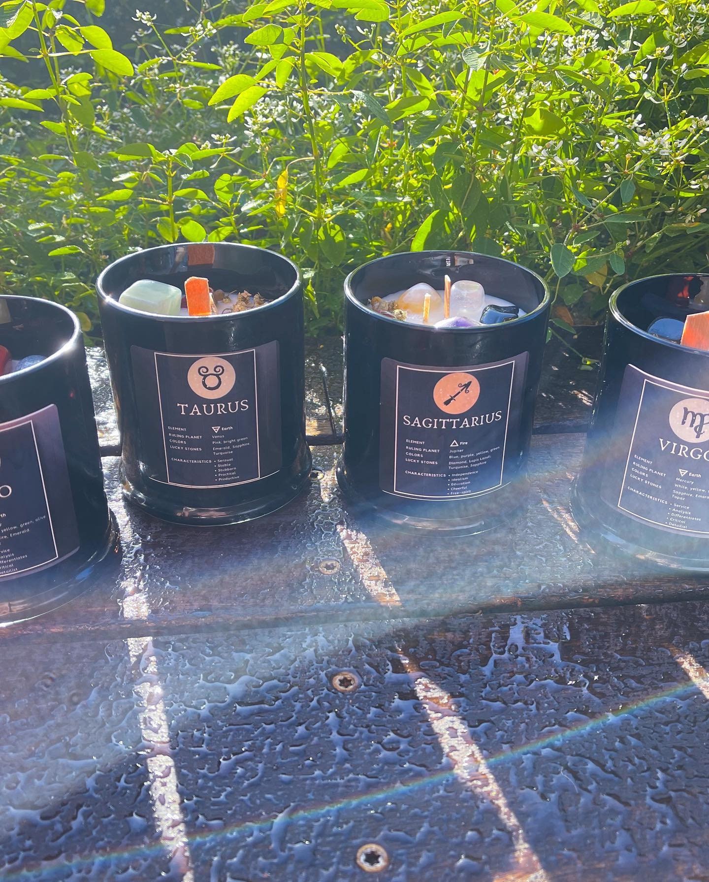 Star Sign Crystal Candleshoroscope Candleszodiac Crystal Etsy Australia