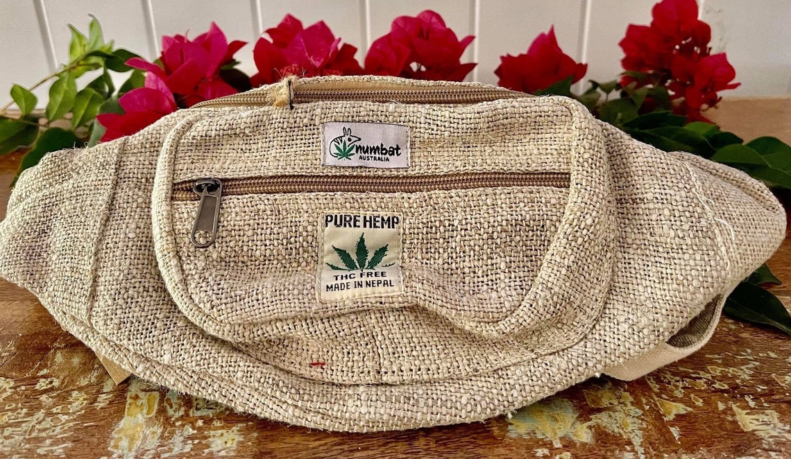 Hemp Bum Bag Tela de cáñamo Bolsa Boho Style Bolsa para Etsy