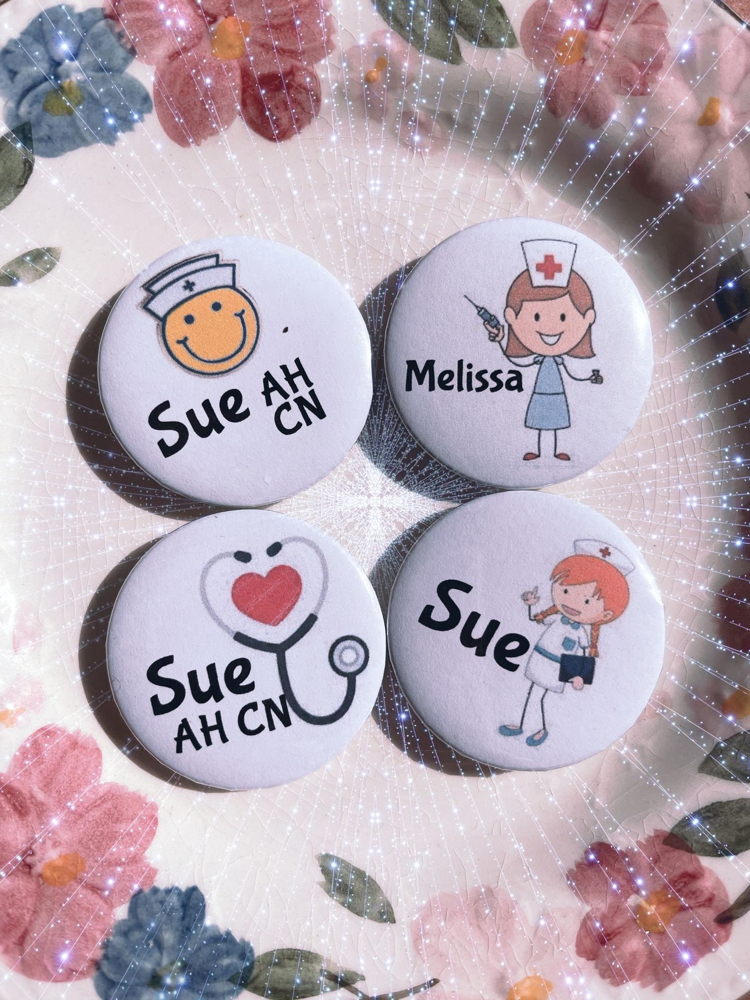 Nurse Name Badges Girls and Guys Name Badge Nurse Etsy