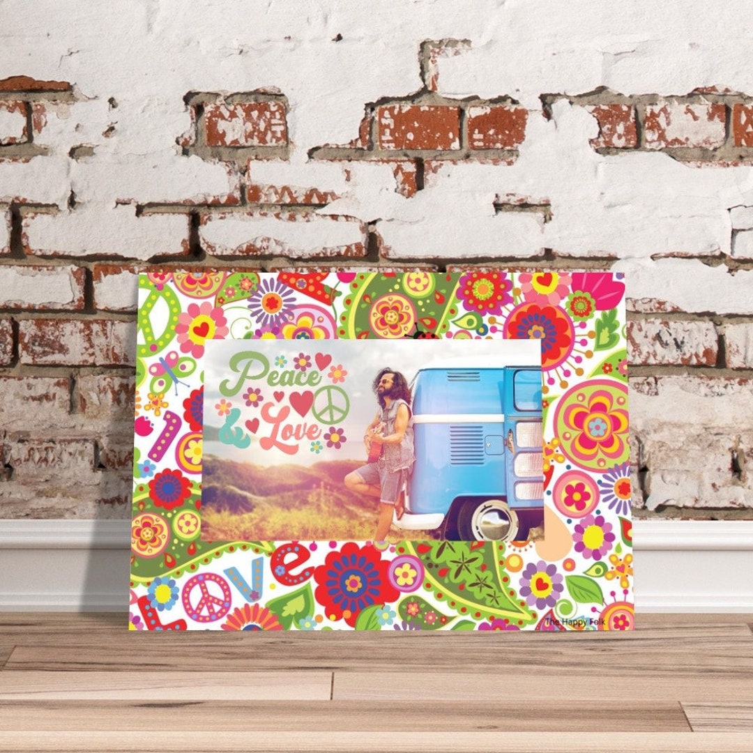 Peace & Love Wall Arthippie Vibe Wall Arthippie Etsy