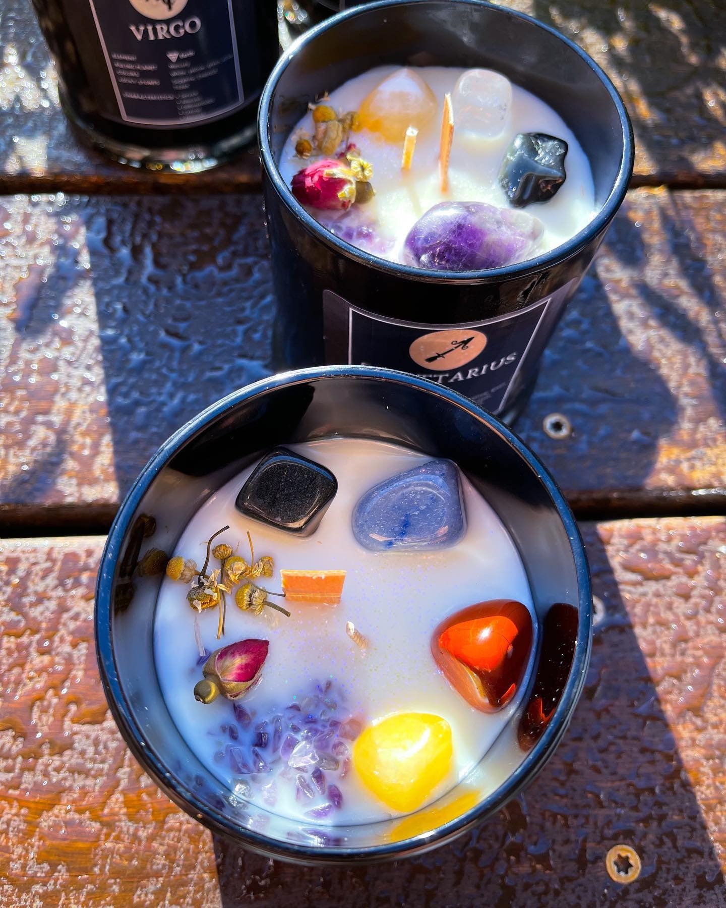 Star Sign Crystal Candleshoroscope Candleszodiac Crystal Etsy Australia