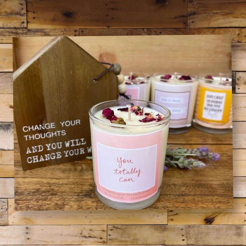 Quote Candlescandles With Quotesinspirational Etsy