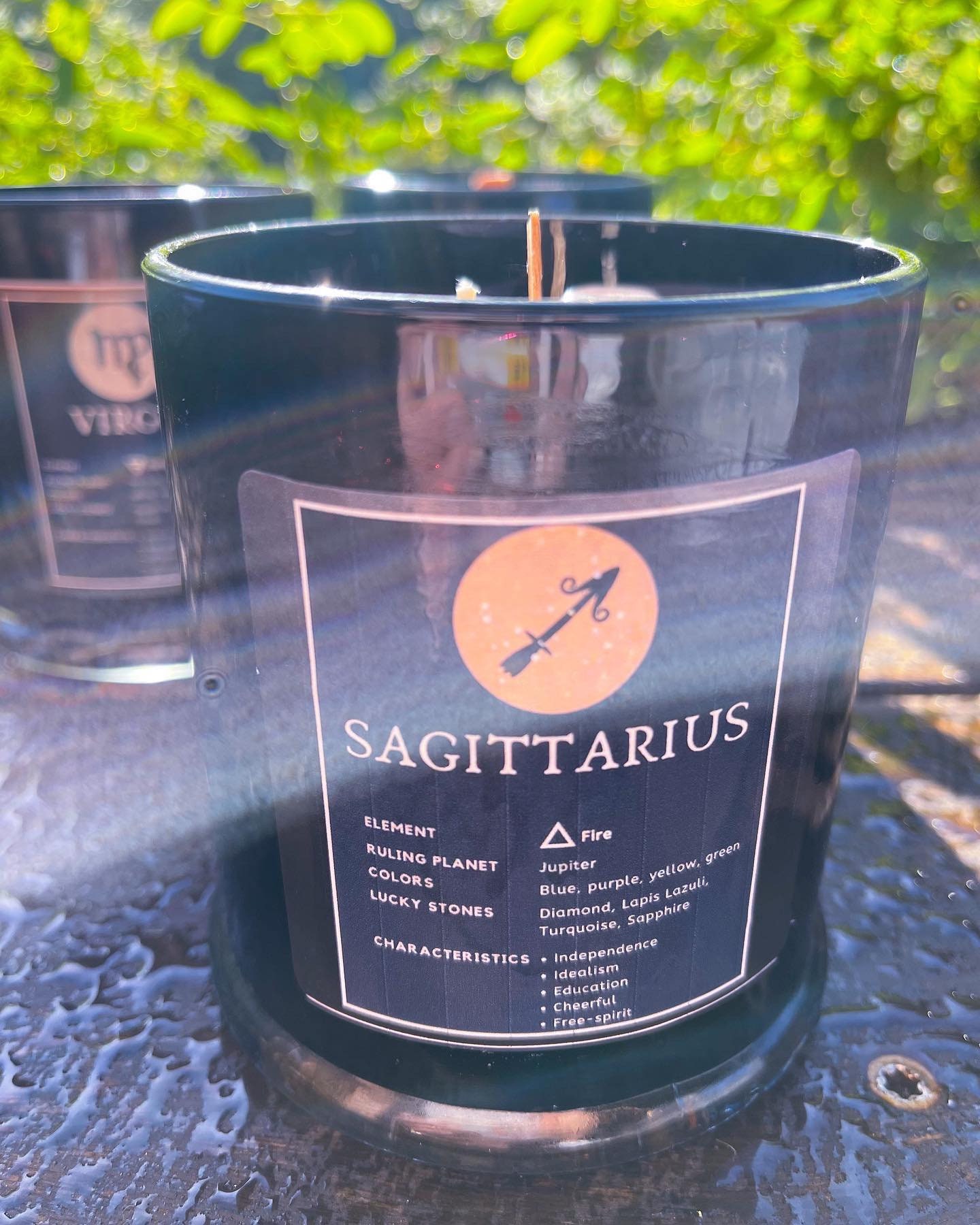 Star Sign Crystal Candleshoroscope Candleszodiac Crystal Etsy Australia