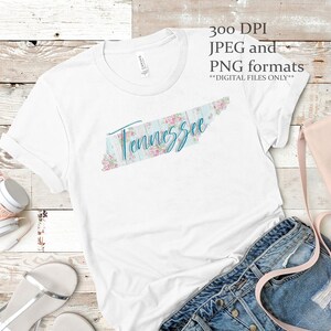 Floral Tennessee Sublimation Graphic PNG JPEG