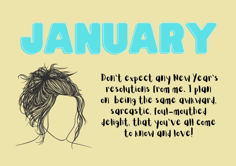 2024 Wall Calendars Sassy and Funny Etsy