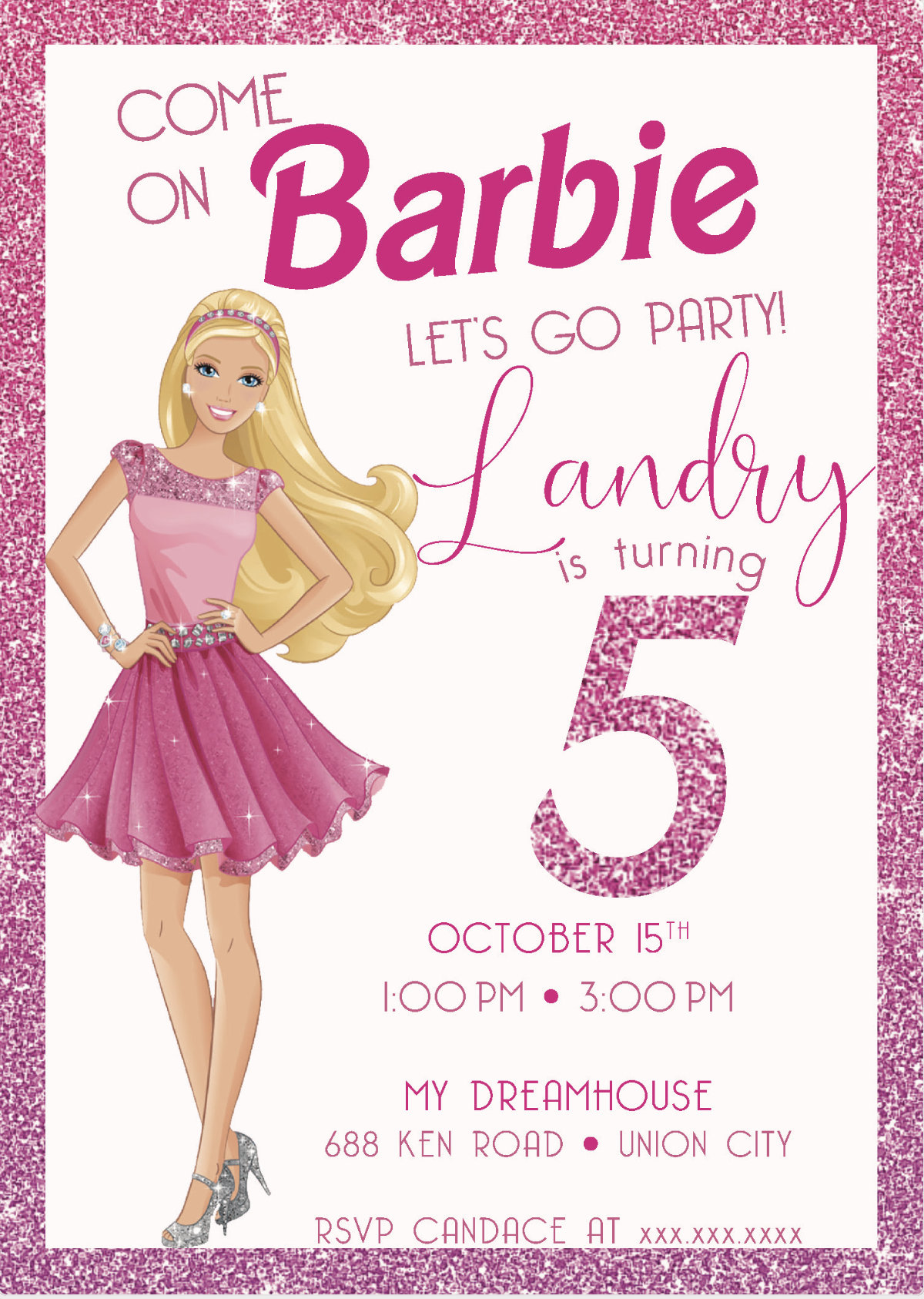 4th Birthday Barbie Etsy