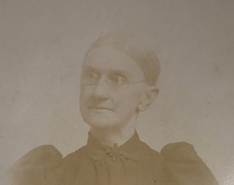 Vintage Photograph of Old Lady, Picture of Woman, Cabinet Card, Antique Photograph, Old Photo, Black and White, Sepia Photo