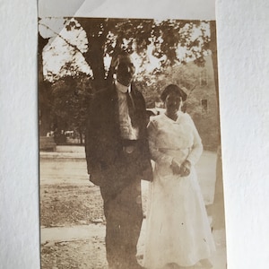 Vintage Photograph of Couple, Antique Photograph, Old Photo, Black and White, Sepia Photo