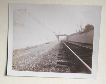 Vintage Photograph of Railroad Tracks, Antique Photograph, Old Photo, Black and White