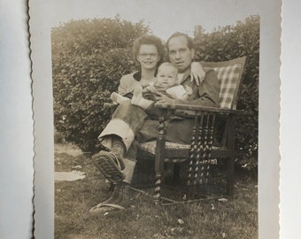 Vintage Photograph of Family, Antique Photograph, Old Photo, Black and White, Sepia Photo