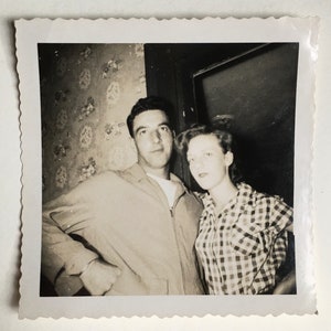 Vintage Couple Photograph, Antique Photo, Old Photo, 1950s Vintage Photo, Black and White, Sepia Photo