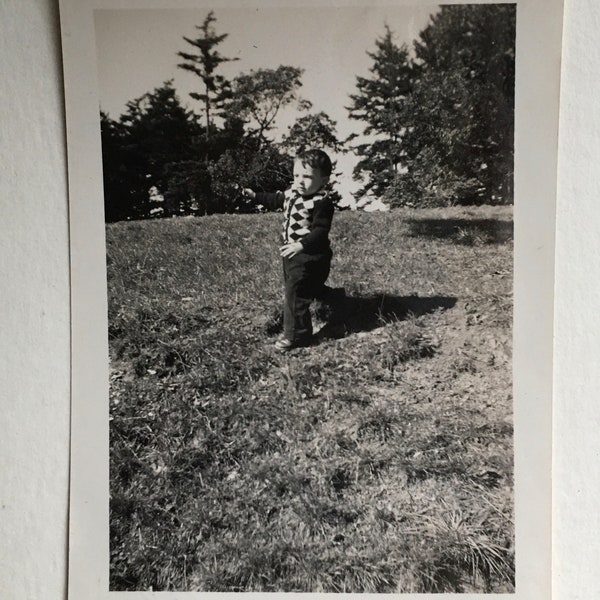 Vintage Photograph of Child, 1940s Vintage Photograph, Antique Photograph, Old Photo, Black and White, Sepia Photo