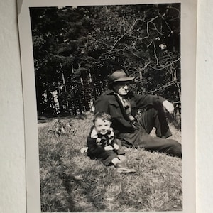 Vintage Photograph of Man and Child, Antique Photograph, Old Photo, Black and White, Sepia Photo