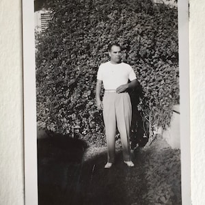 Vintage Photograph of Man, 1940s Photo, Antique Photograph, Old Photo, Black and White, Sepia Photo