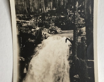 Vintage Waterfall Photo, Antique Photograph, Old Photo, Black and White, Sepia Photo