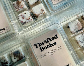 Thrifted Books Soy Wax Melt: Patchouli, Leather & Teakwood (2.5oz)