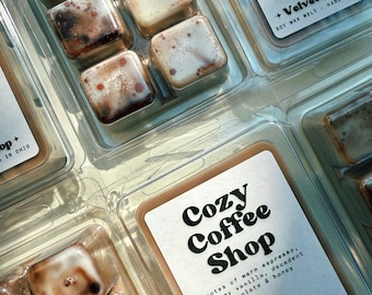 Cozy Coffee Shop Soy Wax Melt: Espresso, Vanilla, Chocolate (2.5oz)