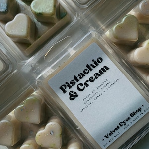 Pistachio & Cream Soy Wax Melt - Wax Melt Clamshell - Eco-friendly Wax Melts - Shimmer Wax Melts