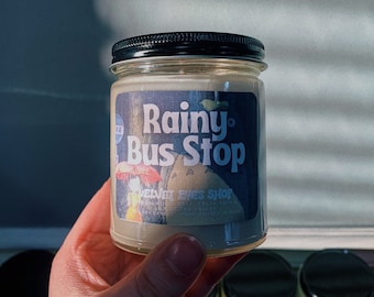 Rainy Bus Stop Soy Candle / Wax Melt / Ghibli Inspired