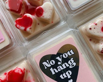 No You Hang Up, Horror Inspired Wax Melt: Bergamot, Mahogany & Musk - 2.5oz