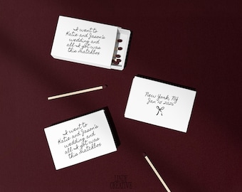 Funny Wedding Matchbox Favor Template | Editable Canva Design (Digital Download)