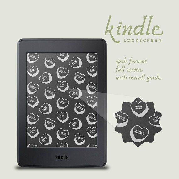 Sweetheart Tropes Kindle Lockscreen: Bookish EReader Wallpaper (EPUB)
