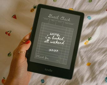 Custom Kindle Lock Screen: Booktok Bookworm Accessory (EPUB File)