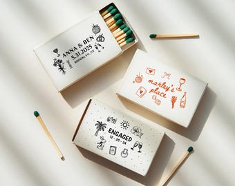 Custom Matchbox Design: Personalized Wedding Favor (DIY Digital File)