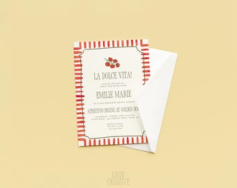 Italian Summer Shower Invitation | Amalfi Coast, La Dolce Vita (Canva Template)