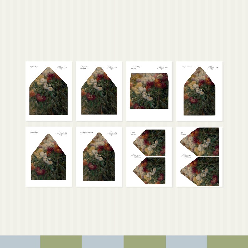 Fall Floral Envelope Liner Template: DIY Wedding Invitation Insert (PDF ...