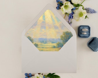 French Country Envelope Liner Templates: DIY Wedding Stationery (PDF Download)