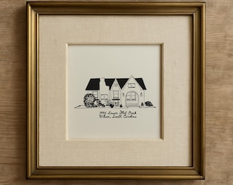 Custom Home Portrait: Hand-Drawn House Illustration (Digital File)