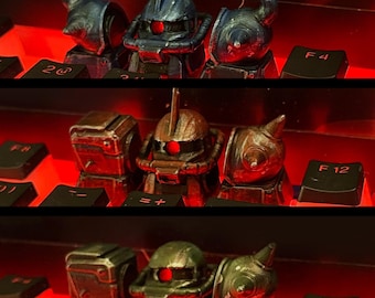 Gundam Artisan Keycap Set: Zeon Zaku, Hand Painted (Cherry MX)