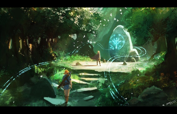 The Legend of Zelda: Breath of the Wild Illustration Fanart - Etsy