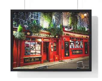 poster paper print signed The Temple Bar painting illustration drawing ukraine city landscape dublin ireland free shipping