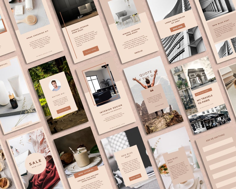 50 Editable Instagram Story Templates for Canva Editable - Etsy