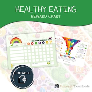 Healthy Eating Reward Chart [EDITABLE]