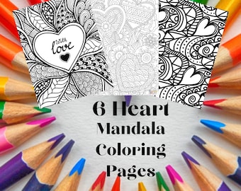 Kolorowanki | Kolorowanka | Kolorowanka Mandala Serca | Kolorowanki Mandala | Strony Mandali Walentynkowej | Kolorowanka Mandala Serca