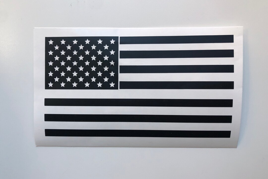 Car Decals for Him USA Flag Decal Black US Flag Flag Decal Car Flag