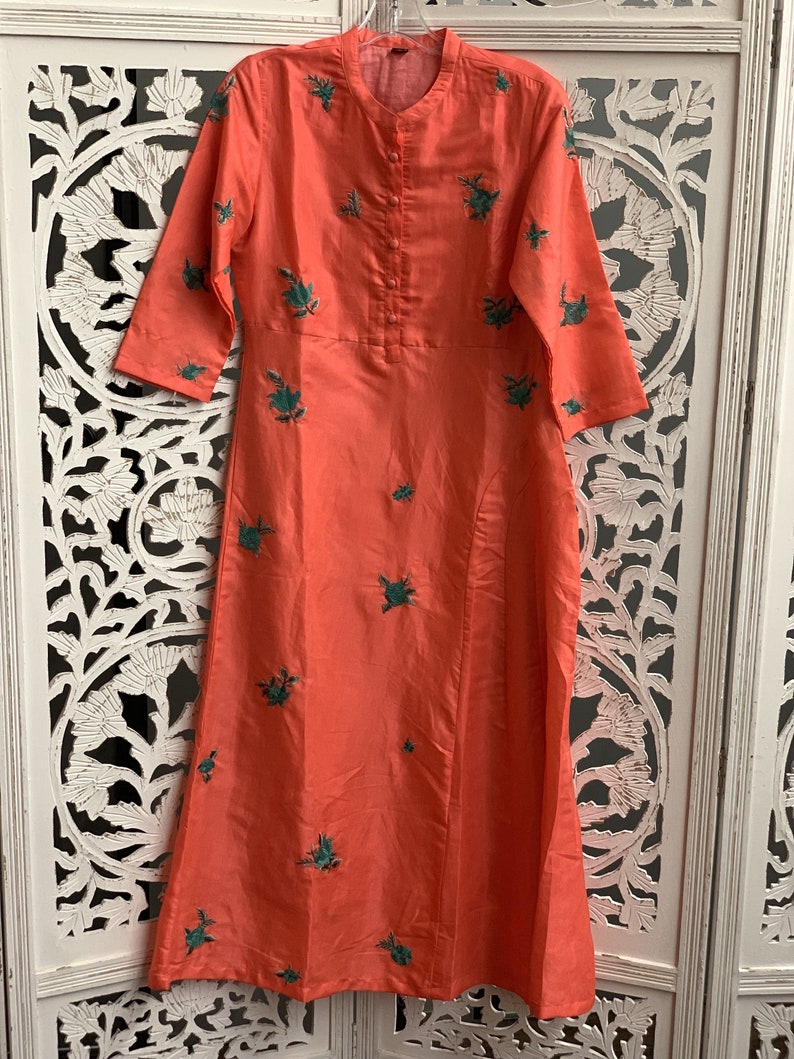 Pink Bell Sleeves Kurti