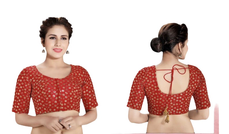 Red Embroidered Blouse